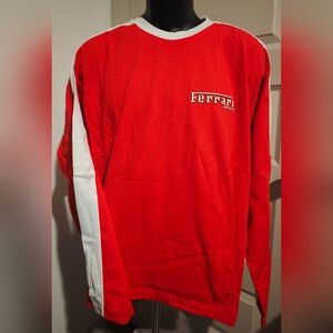 NWOT Authentic Ferrari Gear Vintage Racing Long Sleeve T-Shirt Size L